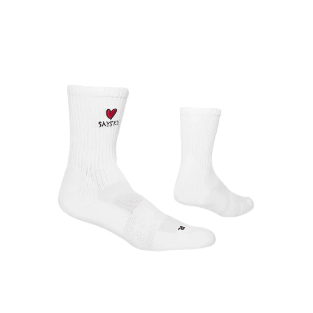 Saysky Combat High Socks - Hvid (med hjerte) - Endurance Sport