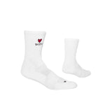 Saysky Combat High Socks - Hvid (med hjerte) - Endurance Sport
