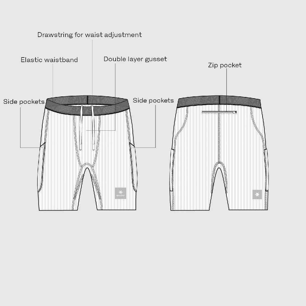 SAYSKY Combat+ Rib Short Tights 8" - Blue - Endurance Sport