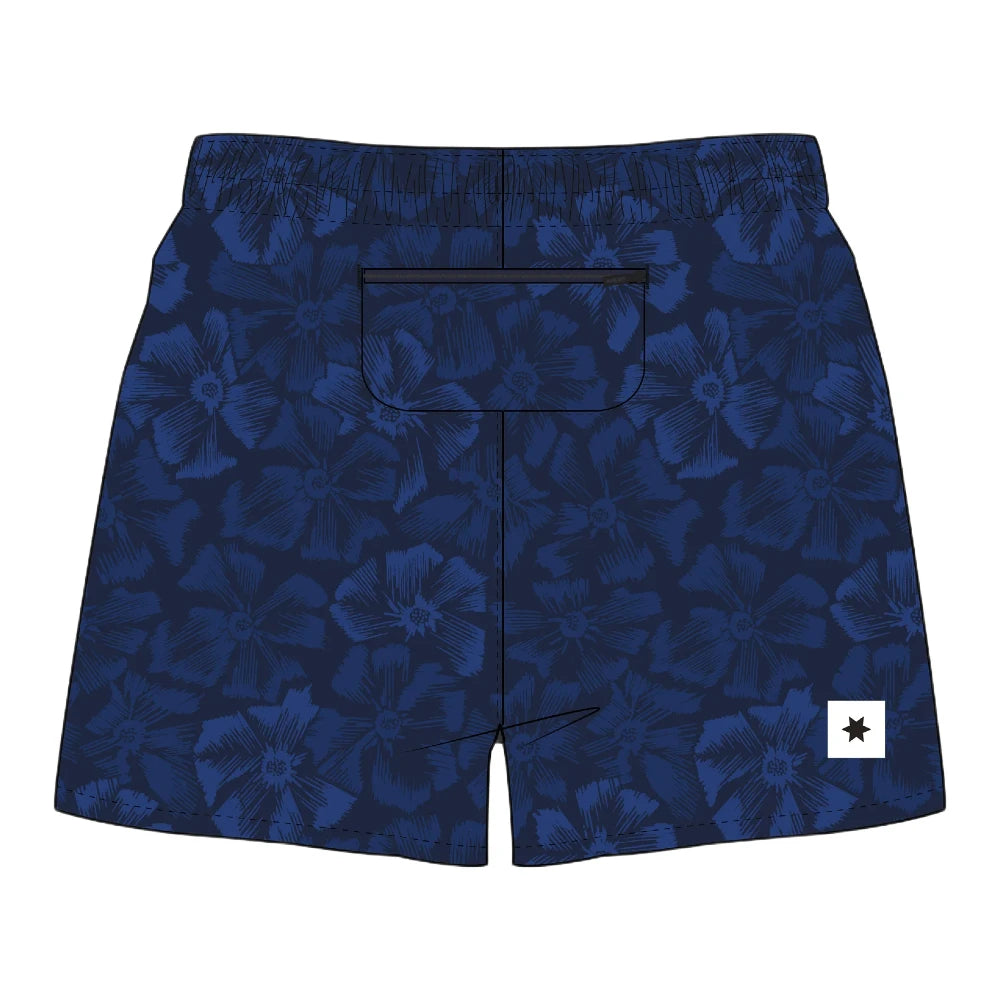 SAYSKY Flower Pace Shorts 5" - Blue AOP - Endurance Sport