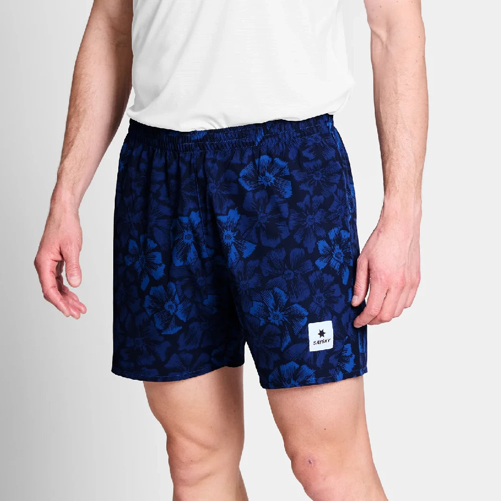 SAYSKY Flower Pace Shorts 5" - Blue AOP - Endurance Sport