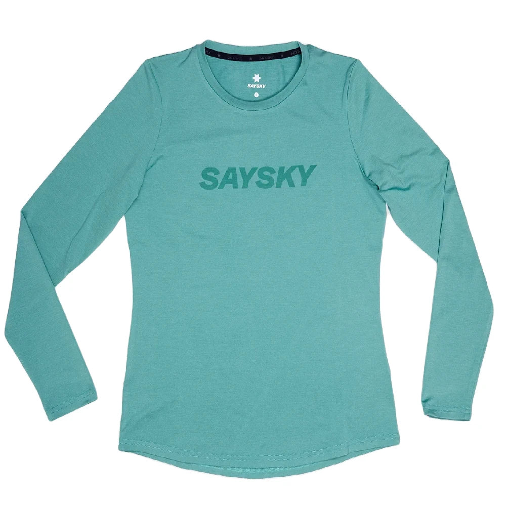 SAY SKY Logo Pace Long sleeve Dame Green set fra fronten