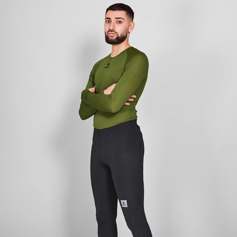 SAYSKY Mesh Base Layer Long Sleeve Unisex - Green - Endurance Sport