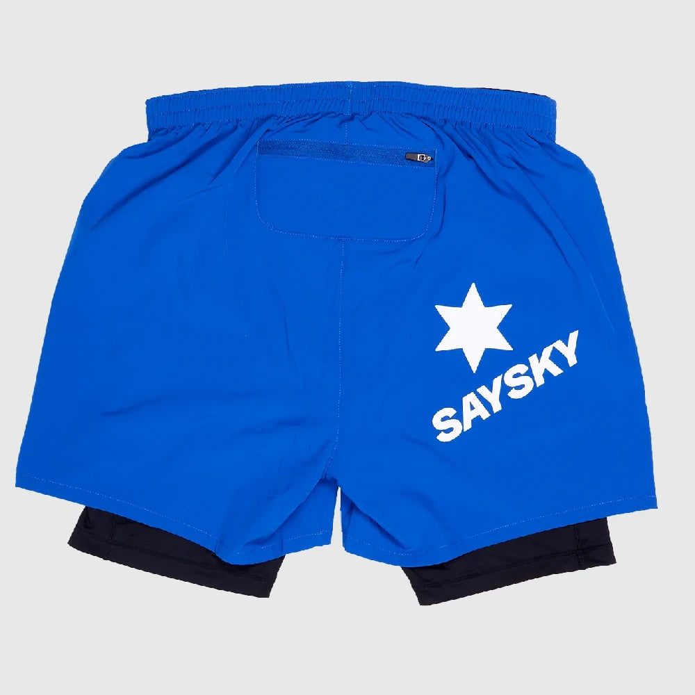 Saysky Pace 2 in 1 Shorts 5"- Blue - Endurance Sport