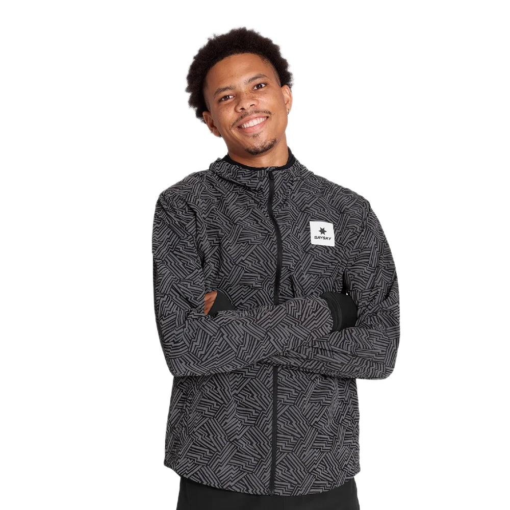 SAYSKY Reflective Blaze Jacket - BLACK AOP - Endurance Sport