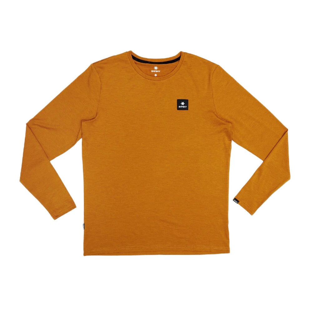 SAYSKY Reflective Logo Pace Long Sleeve - ORANGE - Endurance Sport