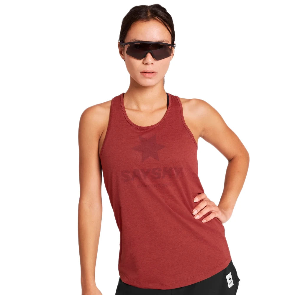 SAYSKY W Logo Combat Pro Singlet - Red - Endurance Sport