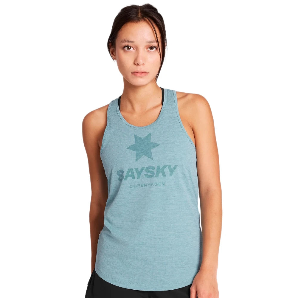 SAYSKY W Logo Combat Pro Singlet - Blue - Endurance Sport