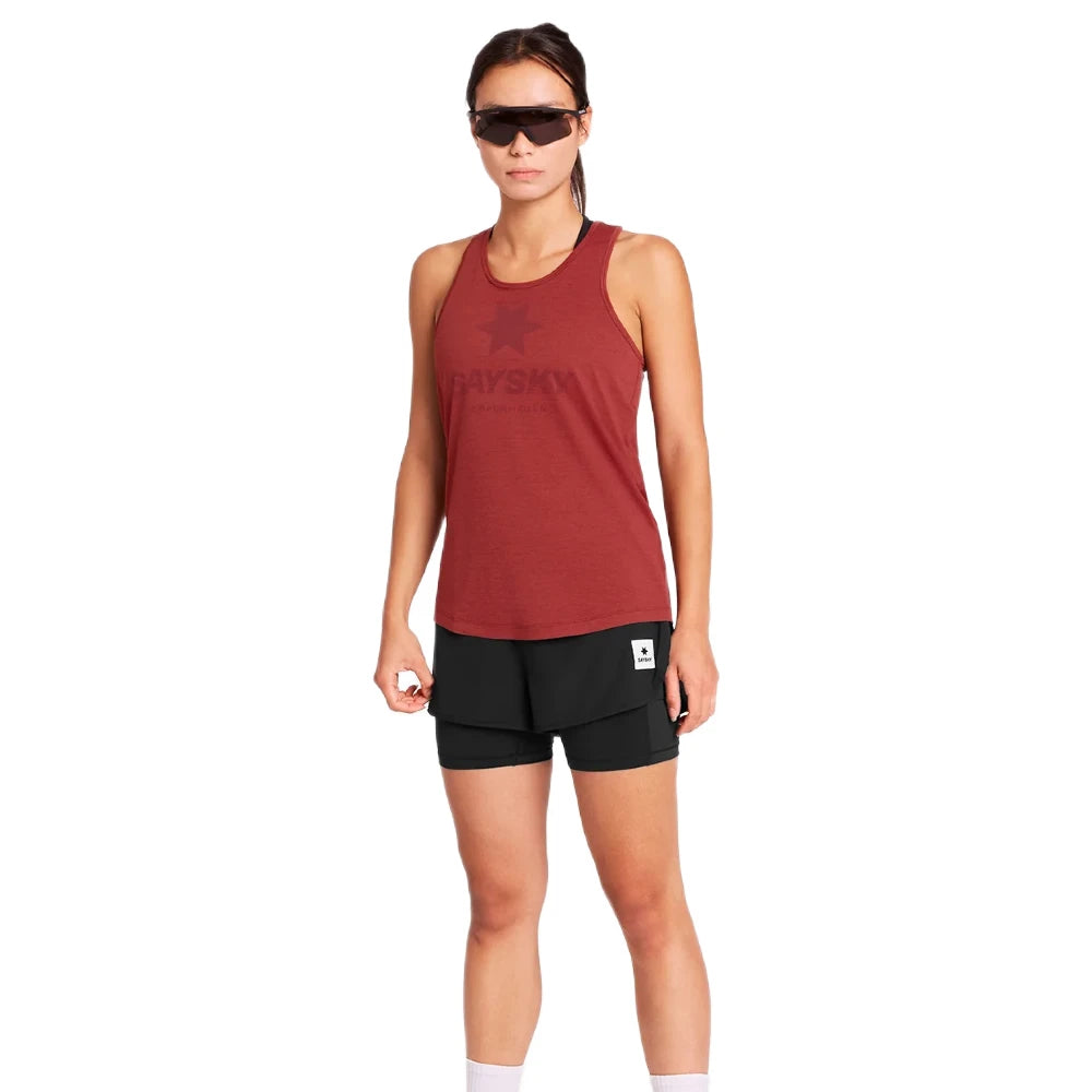 SAYSKY W Logo Combat Pro Singlet - Red - Endurance Sport