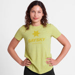 SAYSKY W Logo Combat Pro T-shirt - 4009 Yellow - Endurance Sport