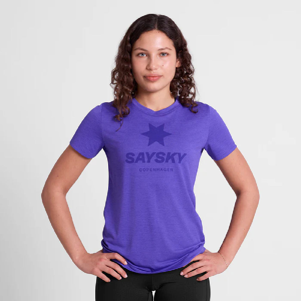 SAYSKY W Logo Combat Pro T-shirt - 7012 Purple - Endurance Sport