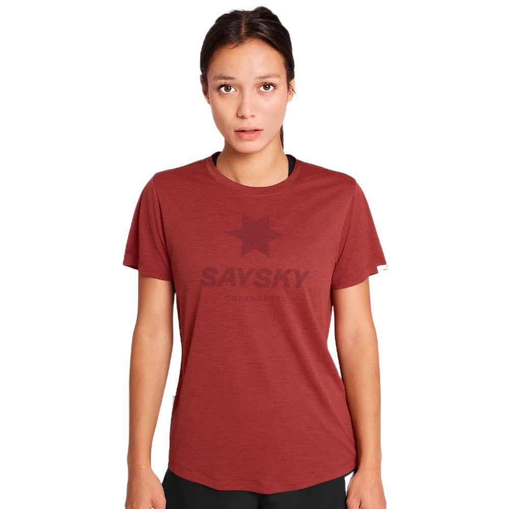 SAYSKY W Logo Combat Pro T-shirt - Red - Endurance Sport