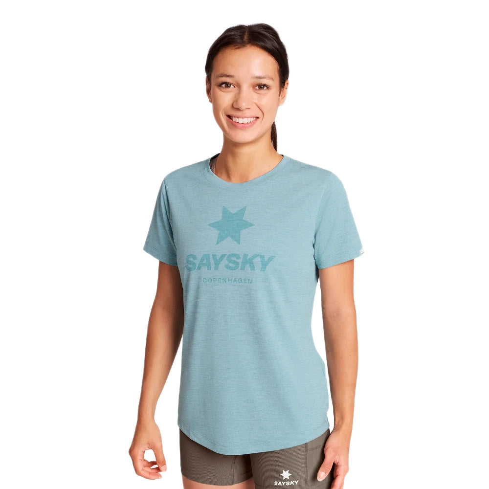 SAYSKY W Logo Combat Pro T-shirt - Blue - Endurance Sport