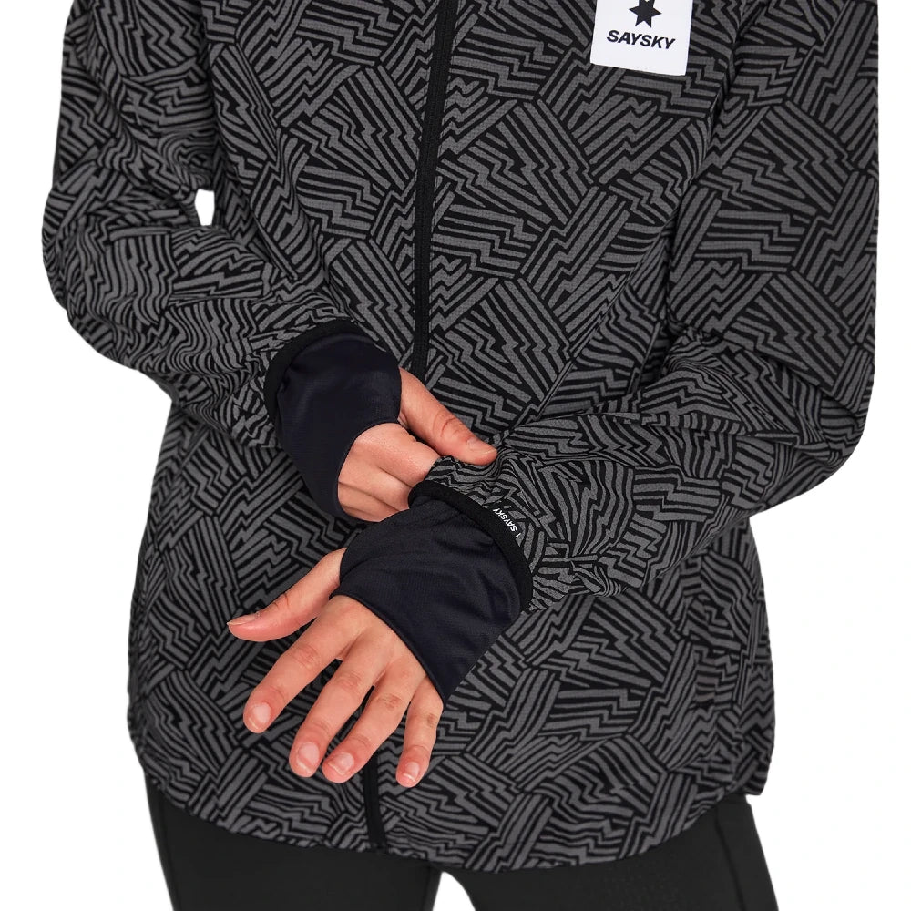 SAYSKY W Reflective Blaze Jacket - BLACK AOP - Endurance Sport
