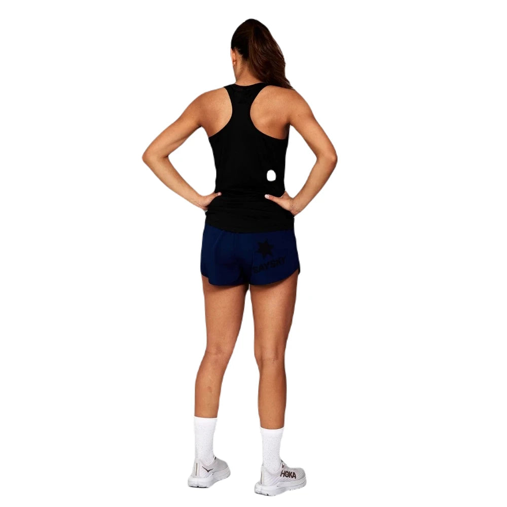 SAYSKY Clean Combat Singlet Dame - Sort set fra ryggen