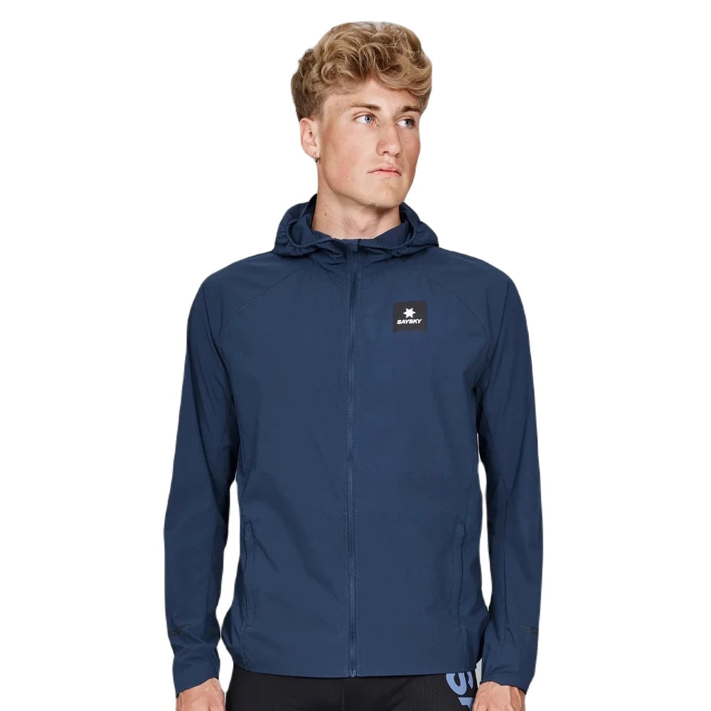 SAYSKY Clean Pace Hooded Jacket - Blue set fra front