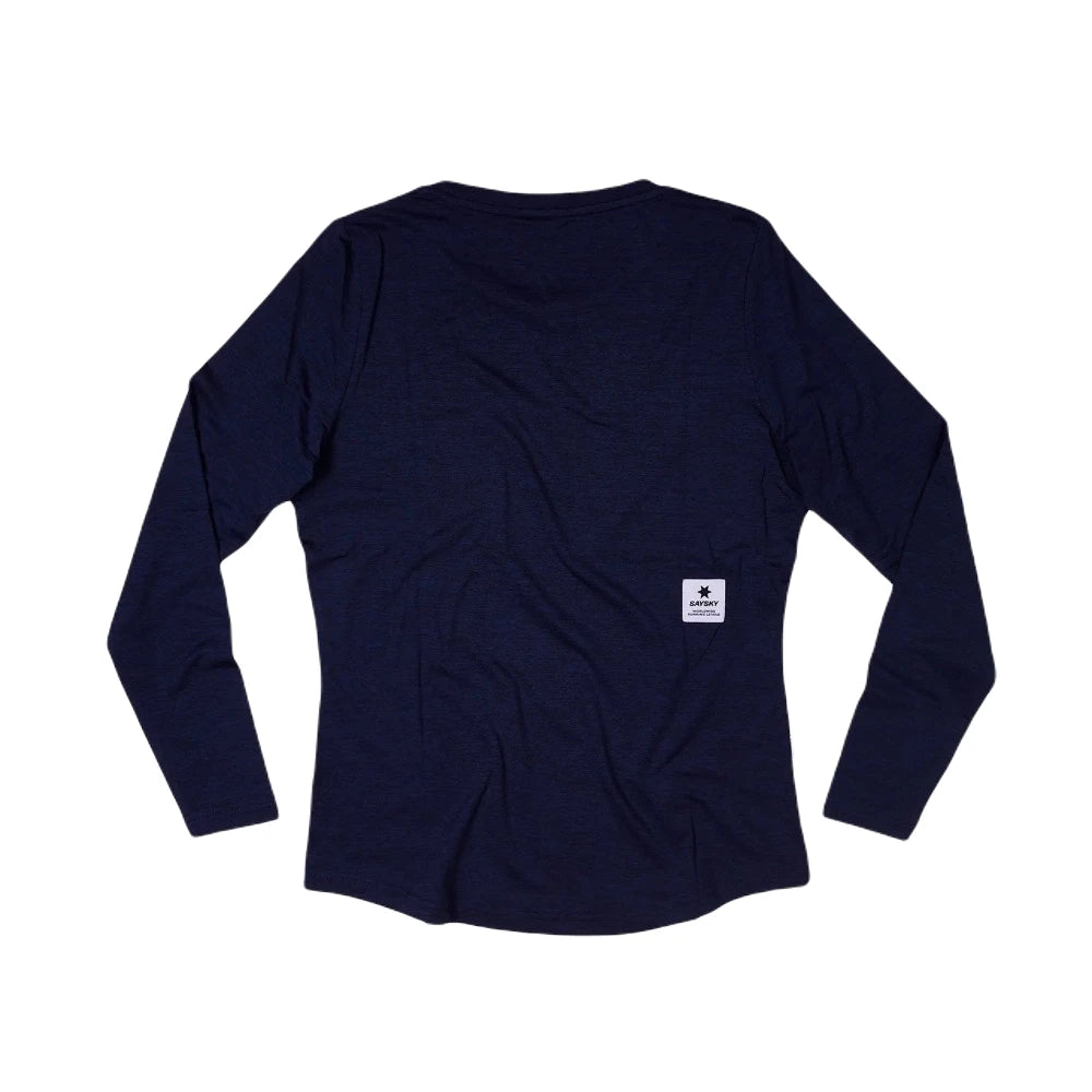 SAYSKY Clean Pace Longsleeve dame - Blue set fra ryggen