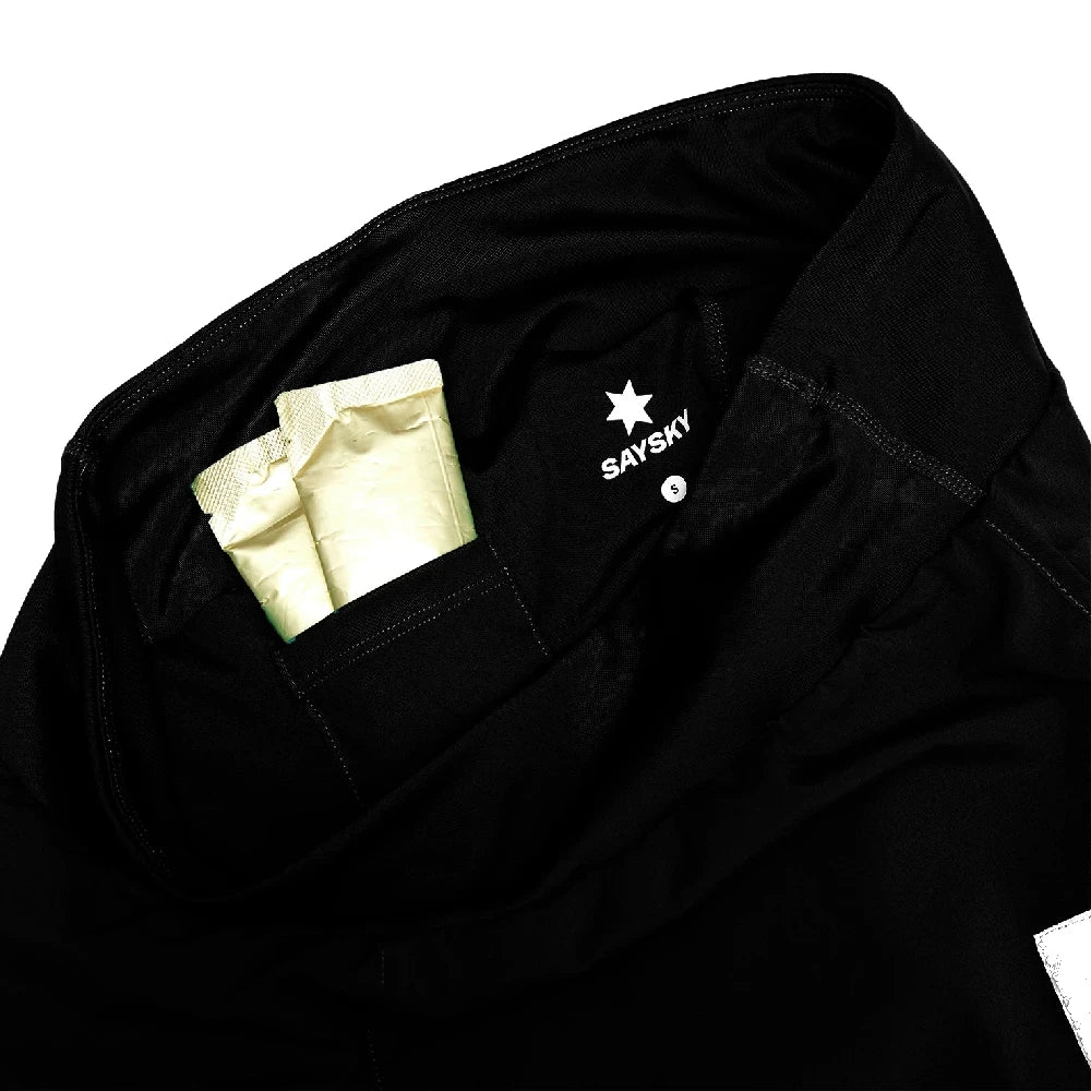 SAYSKY Wmns 2 in 1 Pace short 3" - Black fokus på gel lomme