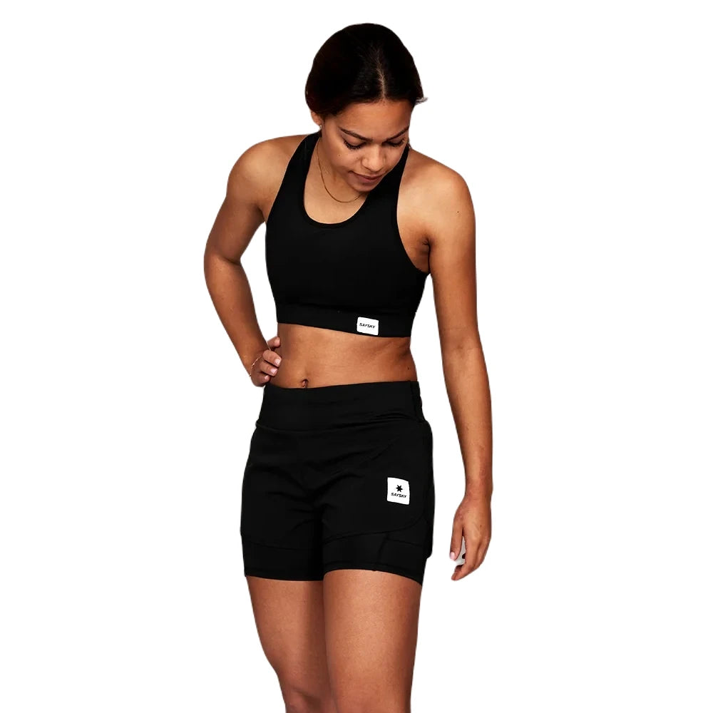 SAYSKY Wmns 2 in 1 Pace short 3" - Black set fra fronten
