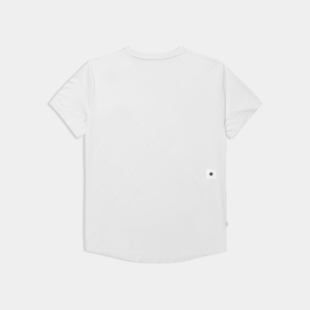 White t-shirt on a light gray background