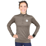 SAYSKY W Pace Half Zip Long Sleeve - Taupe