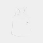White tank top with a star design on a white background