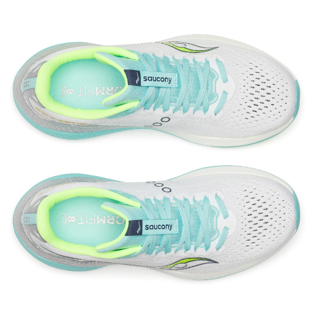 Saucony Endorphin Trainer Dame - White/Aqua - Endurance Sport