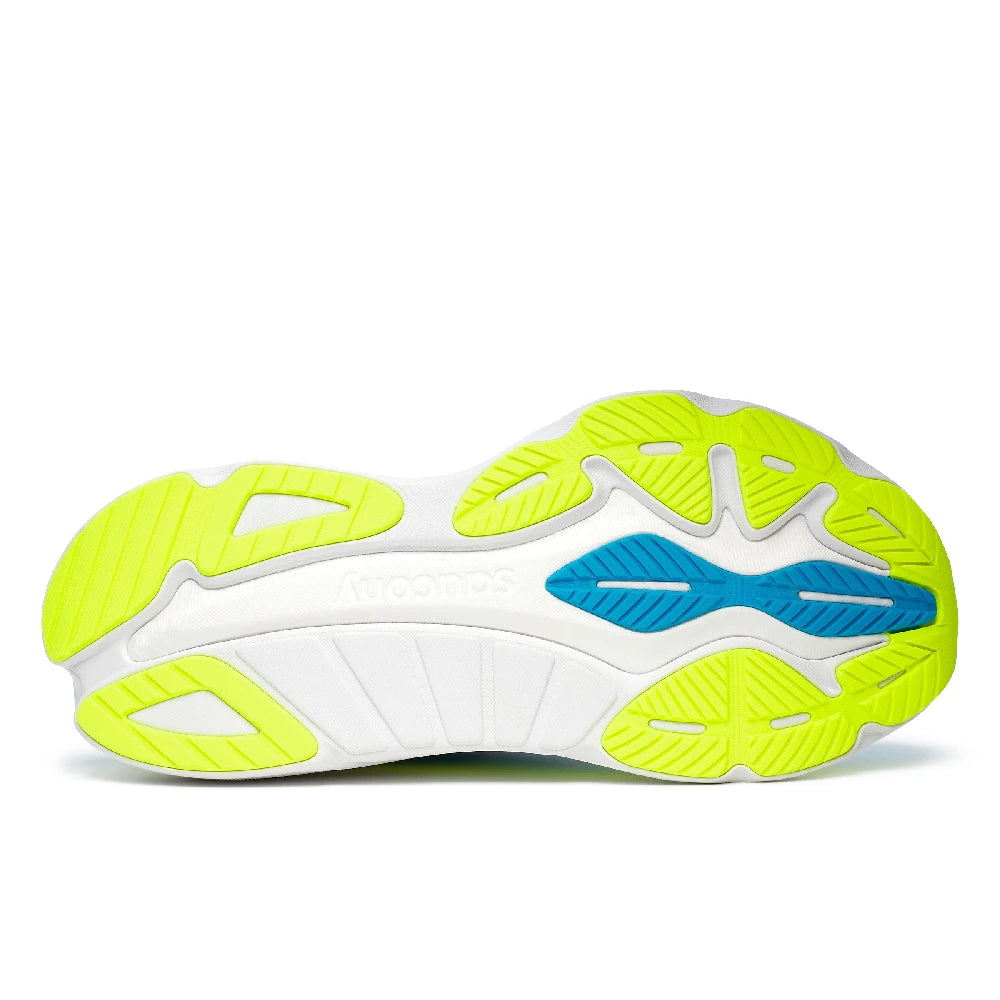 Saucony Hurricane 24 Herre - Viziblue/Citron set fra bunden