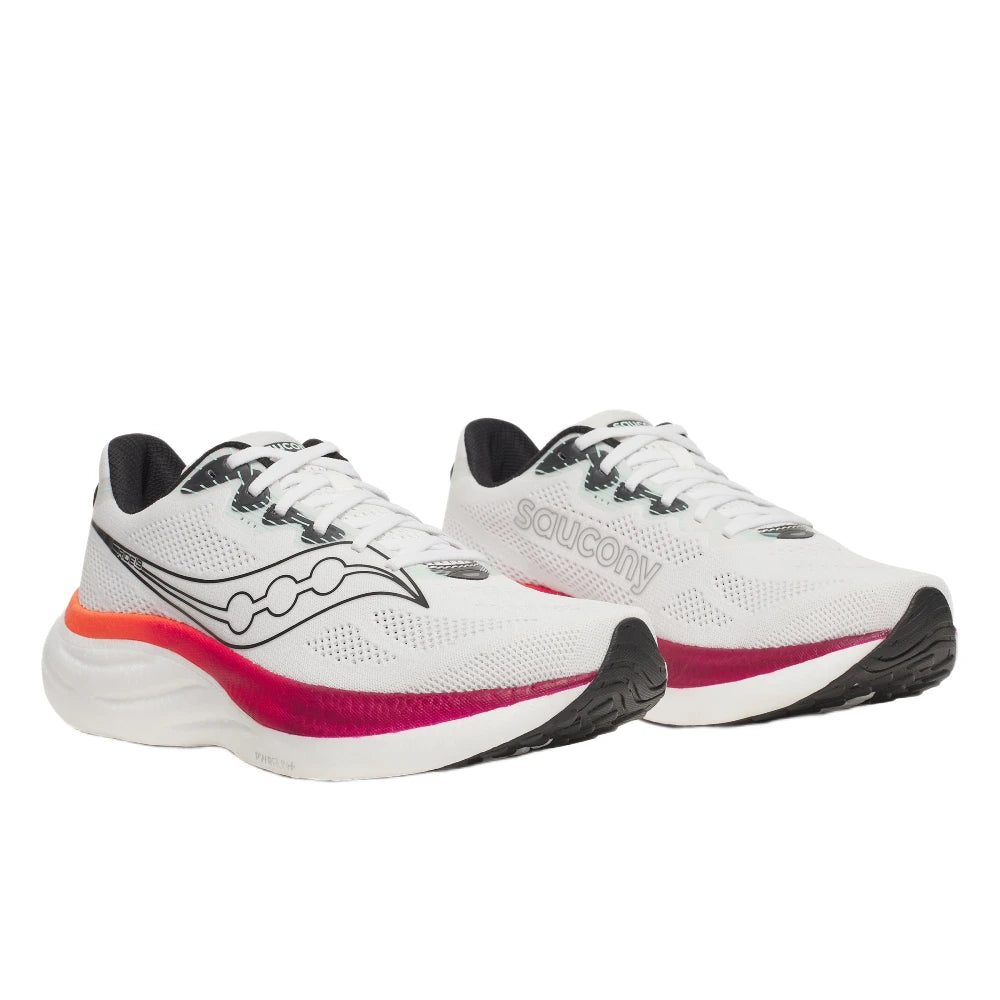 Saucony Ride 19 Herre - White/Crimson - Endurance Sport