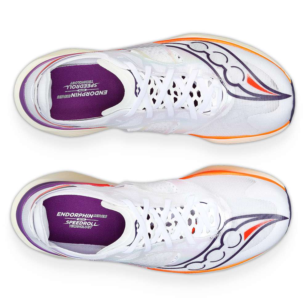 Saucony Endorphin Elite Herre - White/Vizired set fra oven