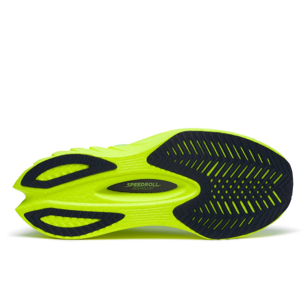 Saucony Endorphin Pro 4 Herre - Citron/Silver set fra bunden