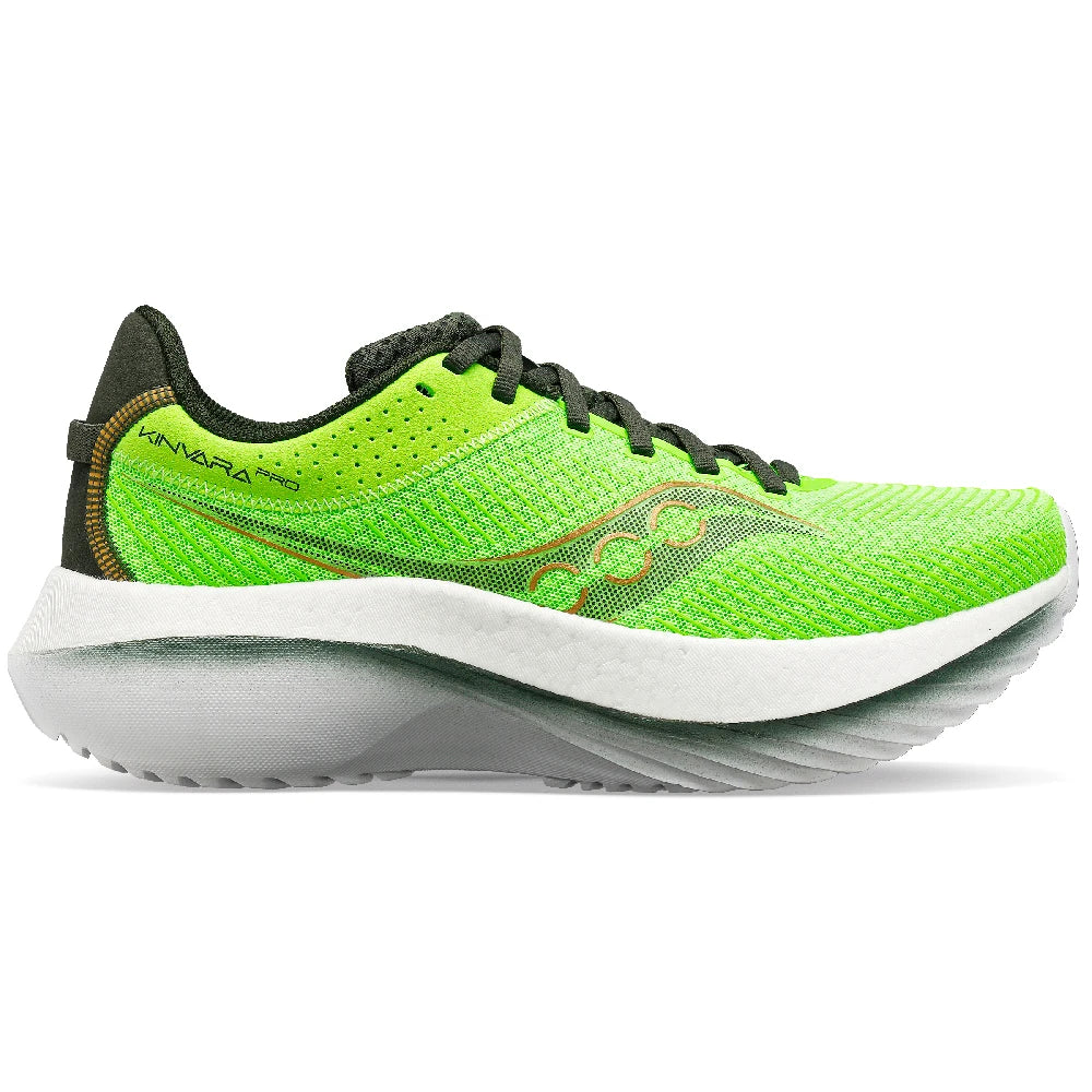 Saucony Kinvara Pro Herre - Slime/Umbra set fra siden
