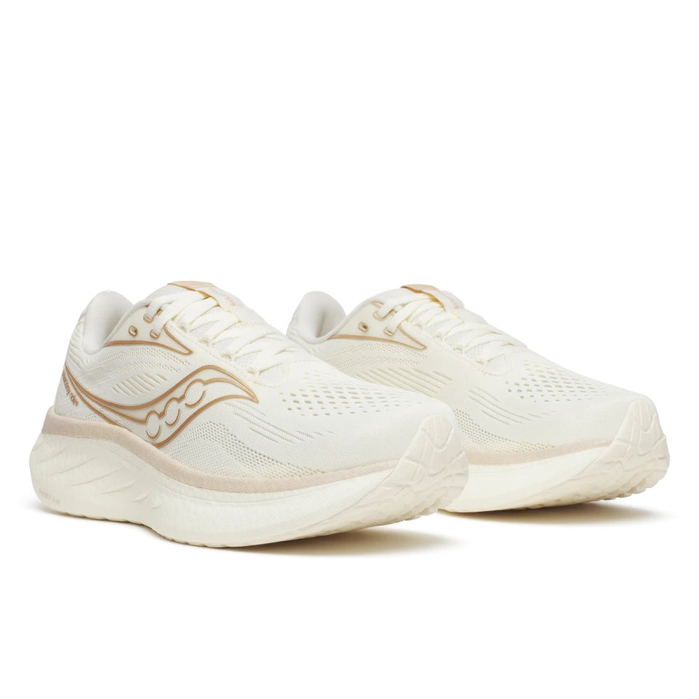 Saucony ride 18 dame vanilla set fra fronten