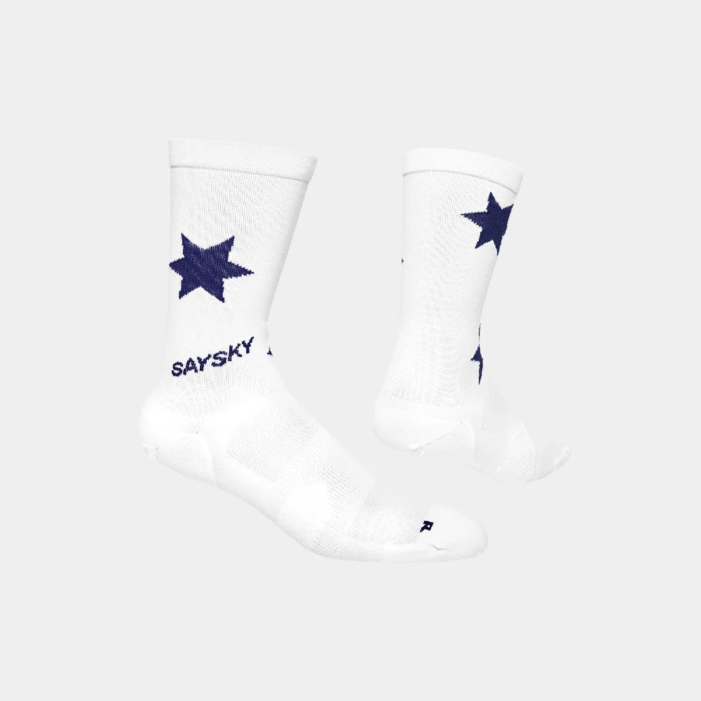 Saysky Combat High Socks - Blue/White AOP - Endurance Sport