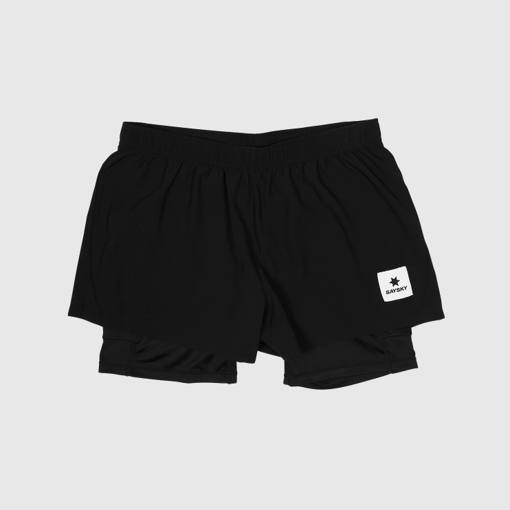 SAYSKY Wmns 2 in 1 Pace short 3" - Black - Endurance Sport