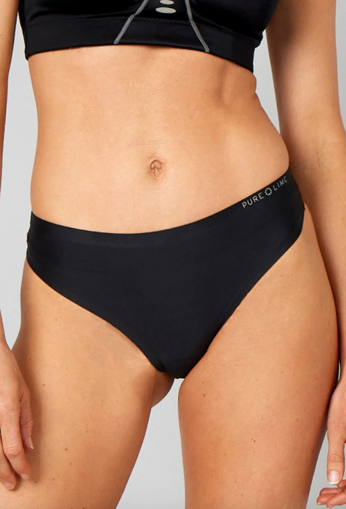 Invisible Microbfiber Thong 2 Pack (Dusty Seagreen/Black) - Endurance Sport