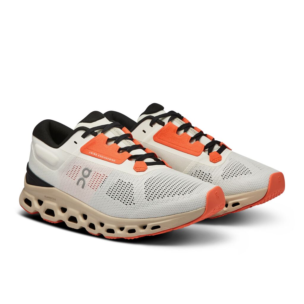 On Cloudstratus 3 Dame - Undyed-White/Sand - Endurance Sport