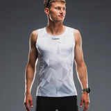 TEMPO! PRO Run Singlet - White/Grey