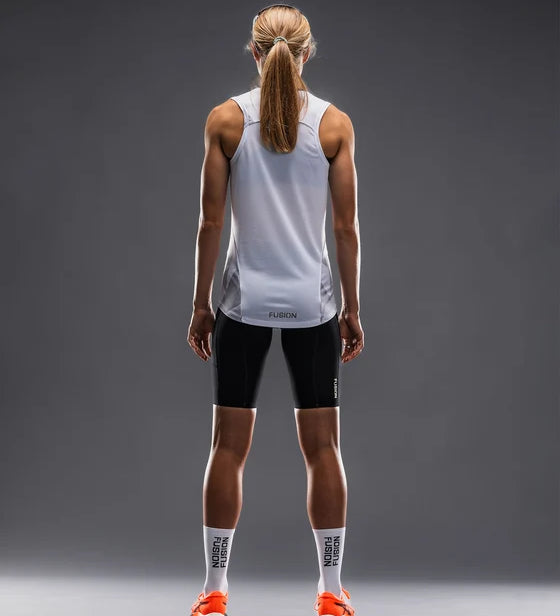 TEMPO! PRO Run Singlet - White/Grey
