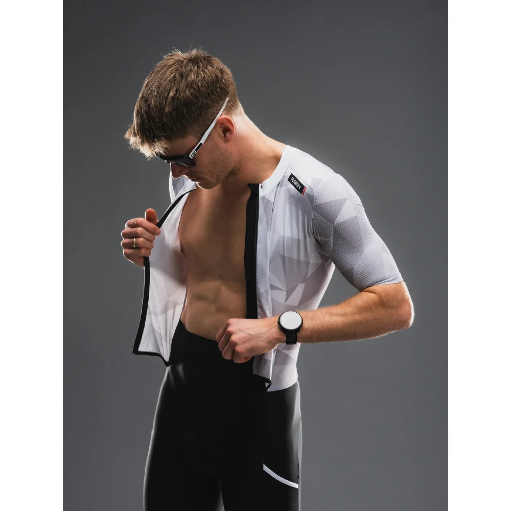 TEMPO! TWO Tri Suit - White/Grey - Endurance Sport