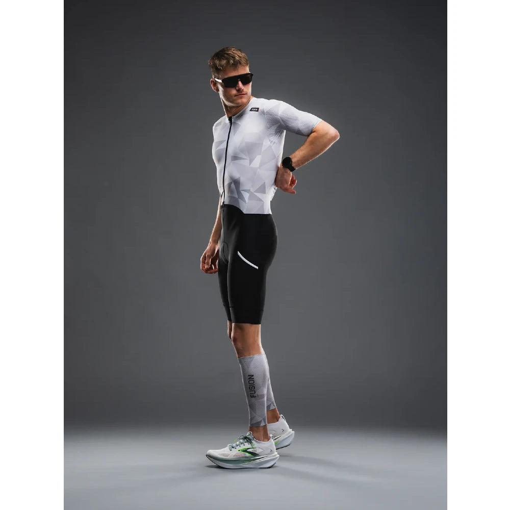 TEMPO! TWO Tri Suit - White/Grey - Endurance Sport