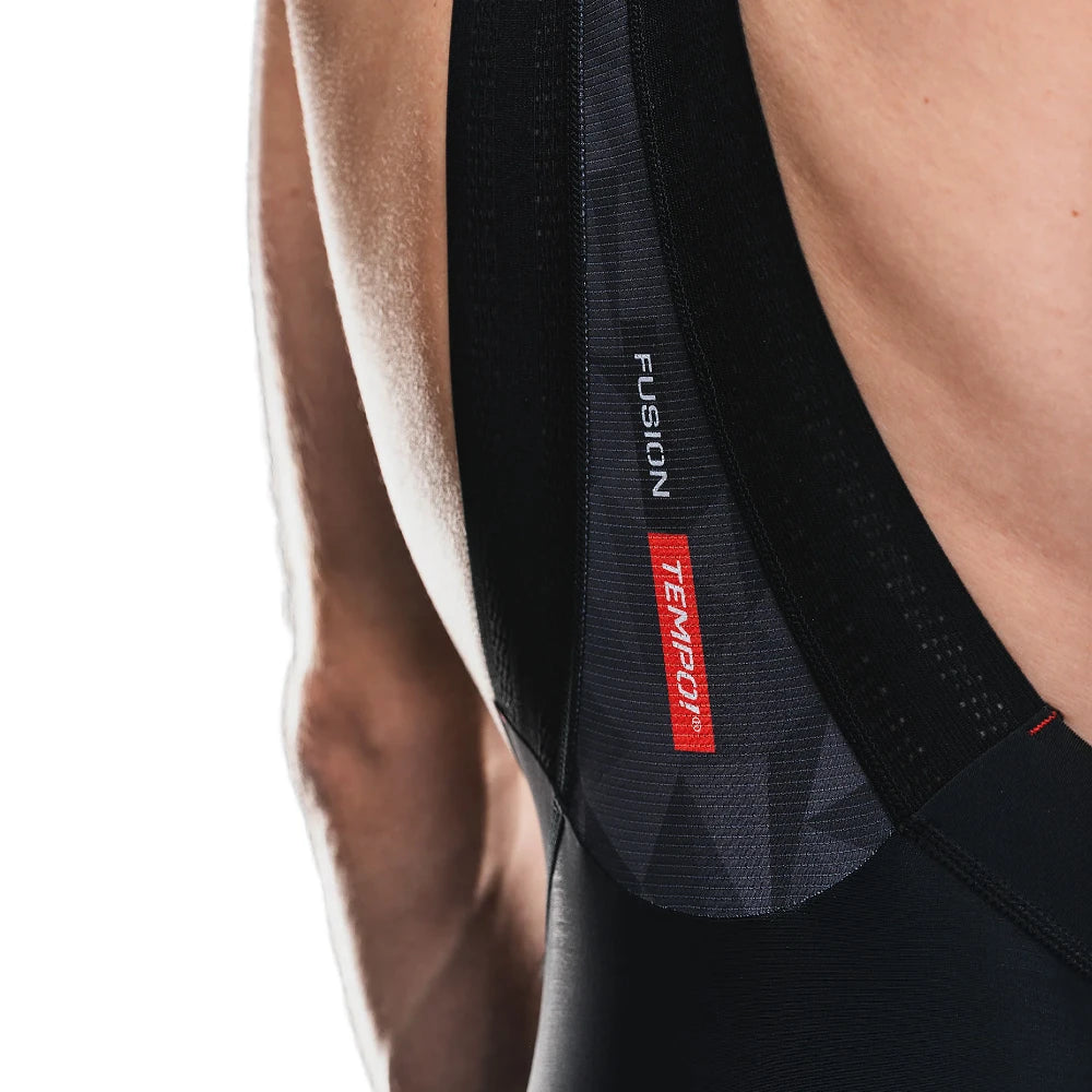 Fusion Mens TEMPO! Bib Shorts - Black - Endurance Sport