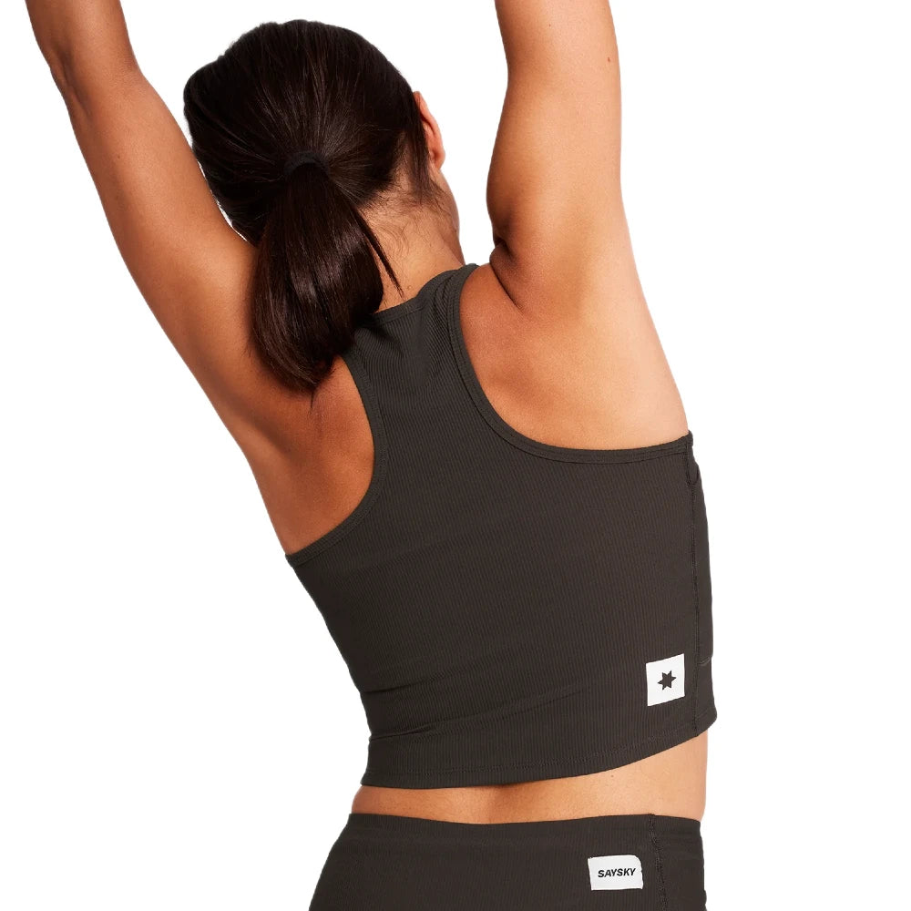SAYSKY W Combat Rib Crop Top - Coffee - Endurance Sport