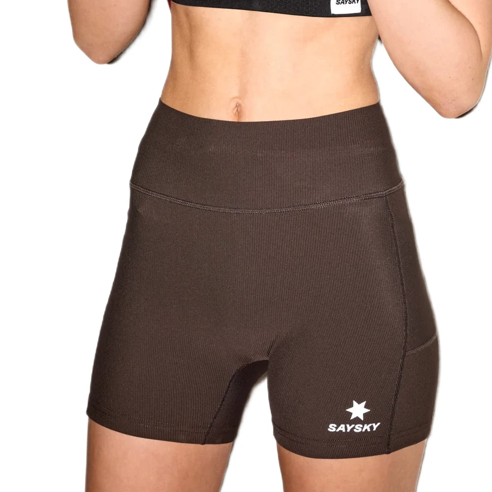 SAYSKY W Combat+ Rib Short Tights 4'' - Coffee - Endurance Sport