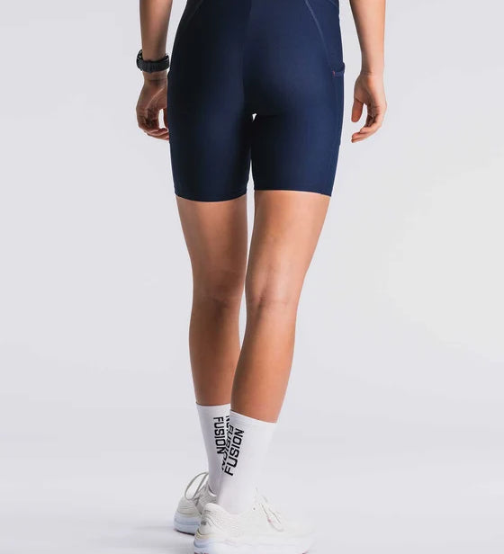 Fusion Womens Short Training Tights - Night Blue