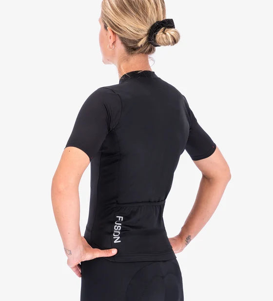 Fusion Dame Cycling Jersey - Black