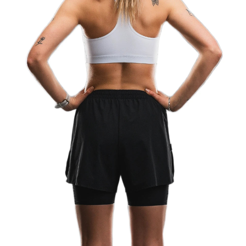 Fusion Womens Tempo! One Run Shorts - Black