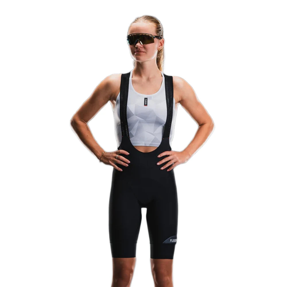 Fusion Womens TEMPO! Bib Shorts - Black - Endurance Sport