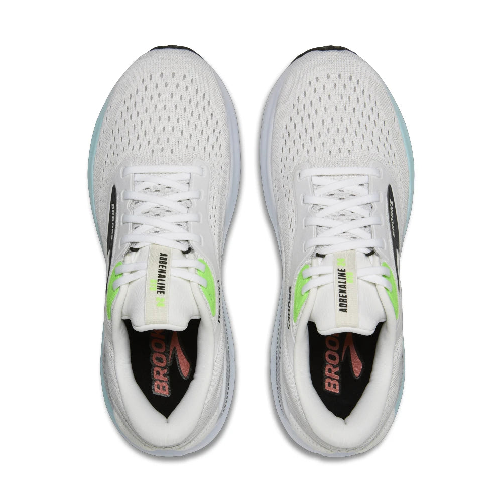 Brooks Mens Adrenaline GTS 24 - White/Gecko/Atomizer - Endurance Sport