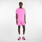 New Balance RC Essential T-Shirt Herre - Pink Heat Heather/Slate Grey - Endurance Sport